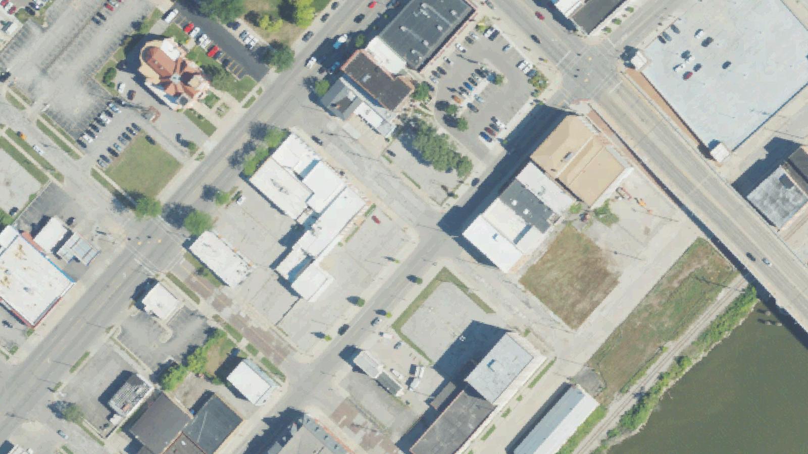 Aerial survey view of Haunted Saginaw Museum