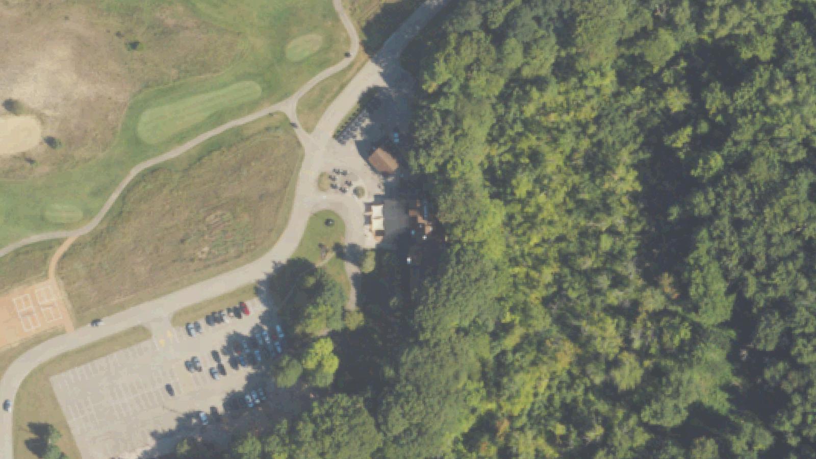 Aerial survey view of Hawks Head Cemetery (McDowell Cemetery)