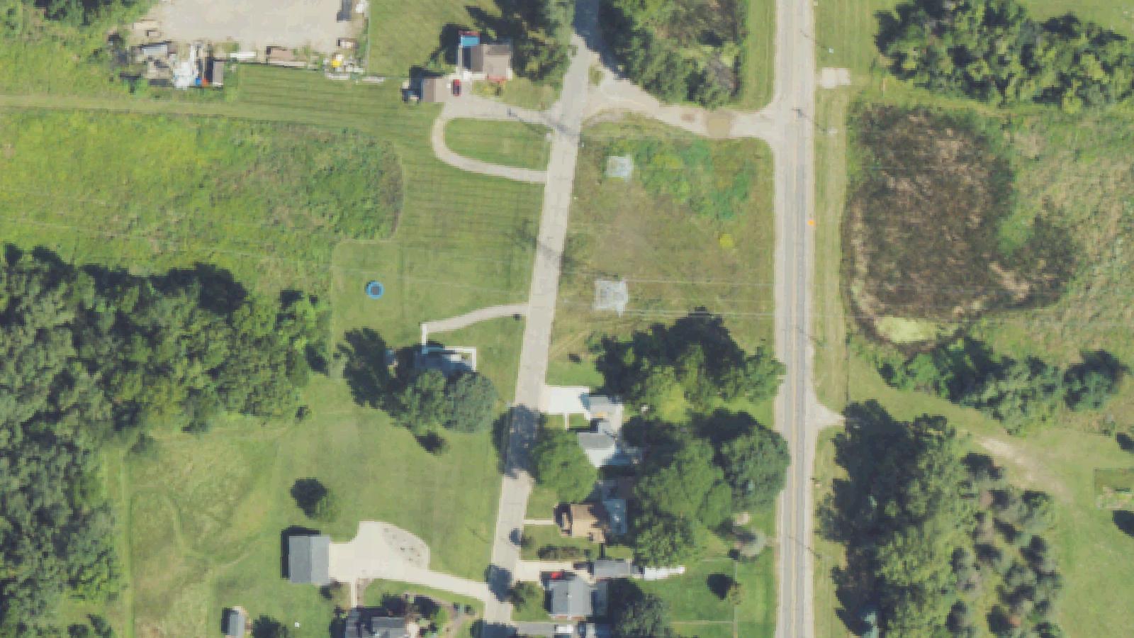 Aerial survey view of Hillcrest Memorial Cemetery (Little Mary's Grave)