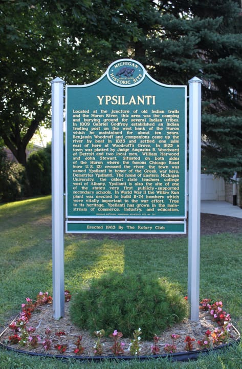 Ypsilanti Area historical maker,Ypsilanti Historical Museum, 220 North Huron, Ypsilanti, Michigan. The site is a Registered Michigan Historic Site.