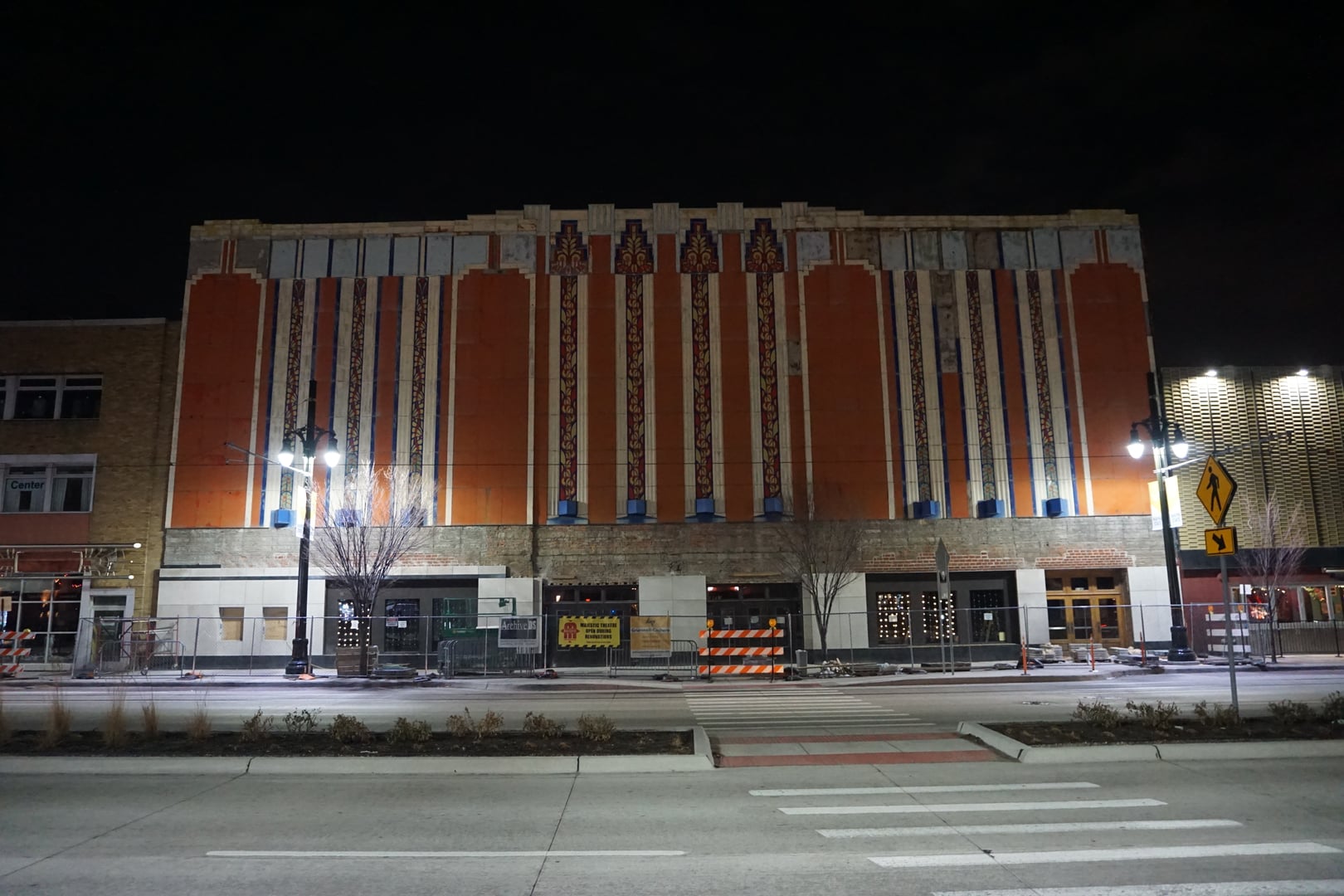The Majestic Theatre historic music venue exterior on Woodward Avenue in Detroit, Michigan