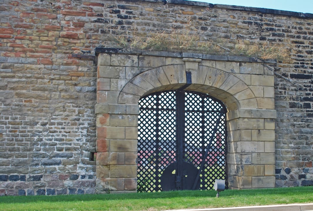 Michigan State Prison in Jackson — historic view of the cell house exterior