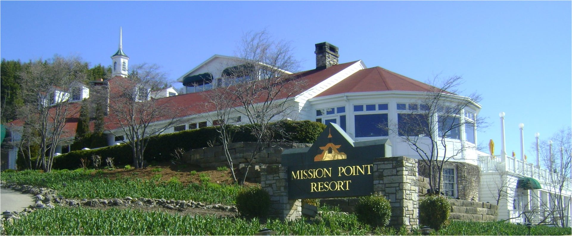 Mission Point Resort on the southeastern shoreline of Mackinac Island, Michigan