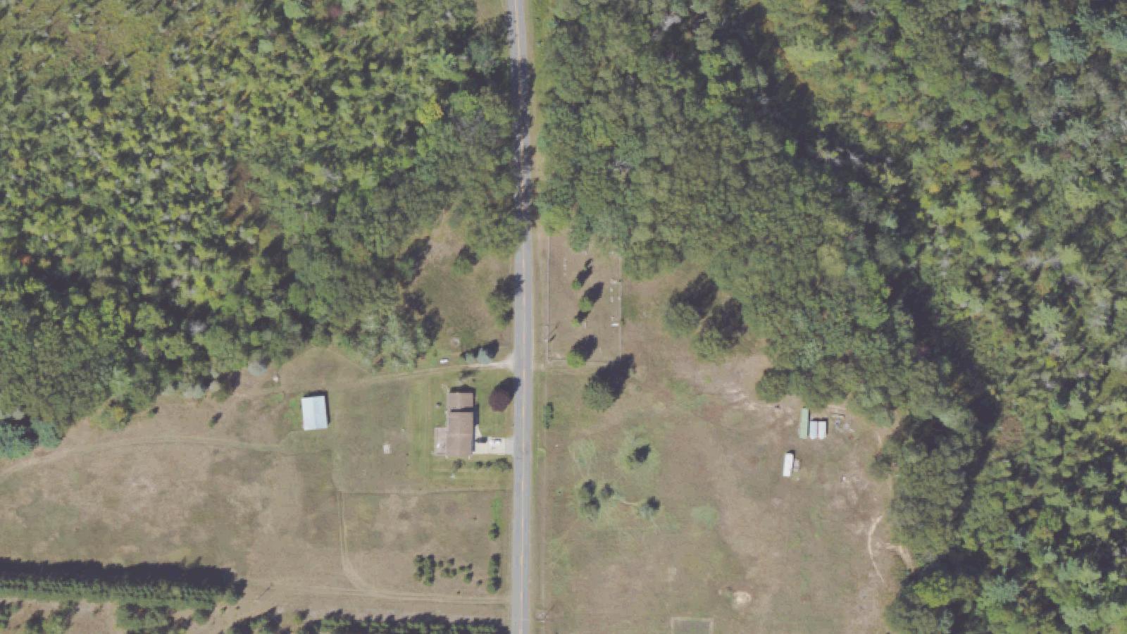 Aerial survey view of Old Stronach Road Bridge