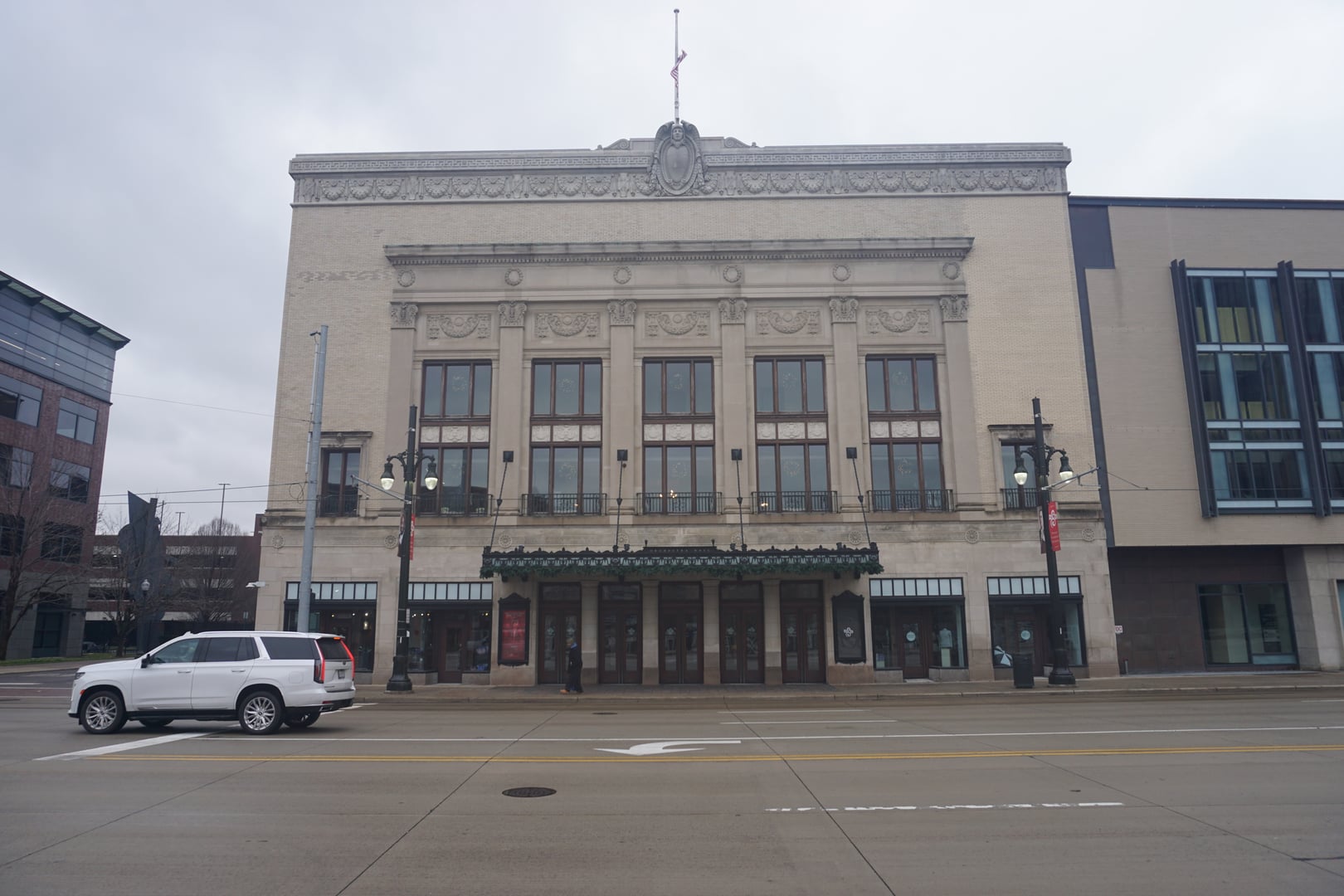 Orchestra Hall facade on Woodward Avenue, Detroit