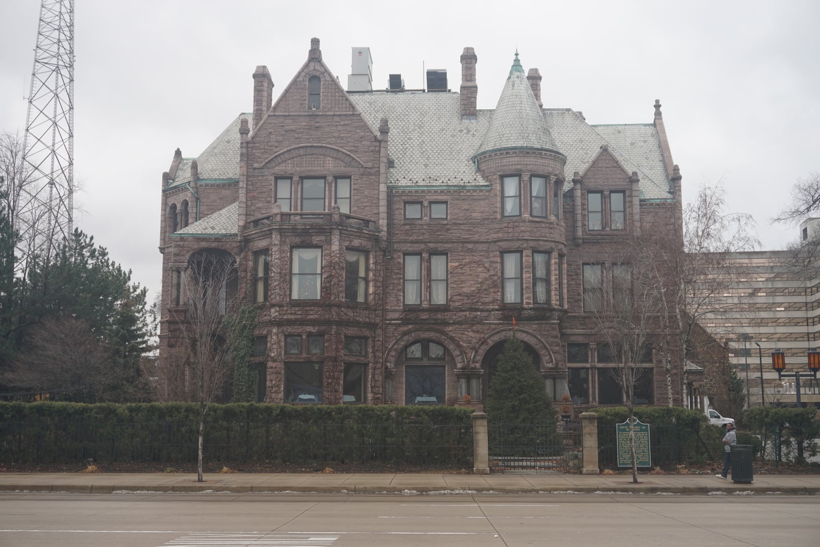 The Whitney mansion exterior — 1894 Romanesque Revival, Woodward Avenue, Detroit