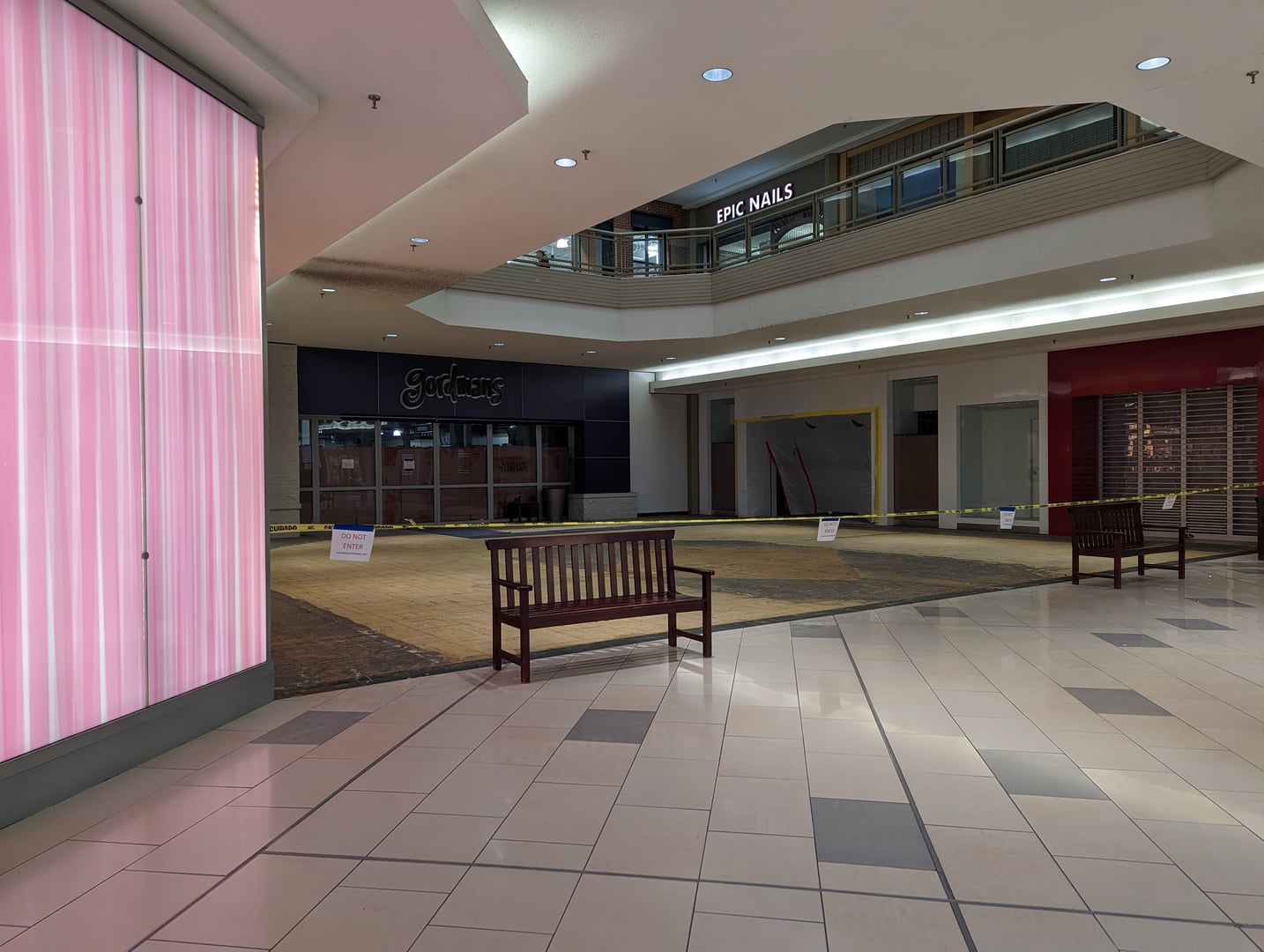 Former Gordmans wing on lower level, currently blocked off.  The upper level hosts a Dick's Sporting Goods and is currently open.