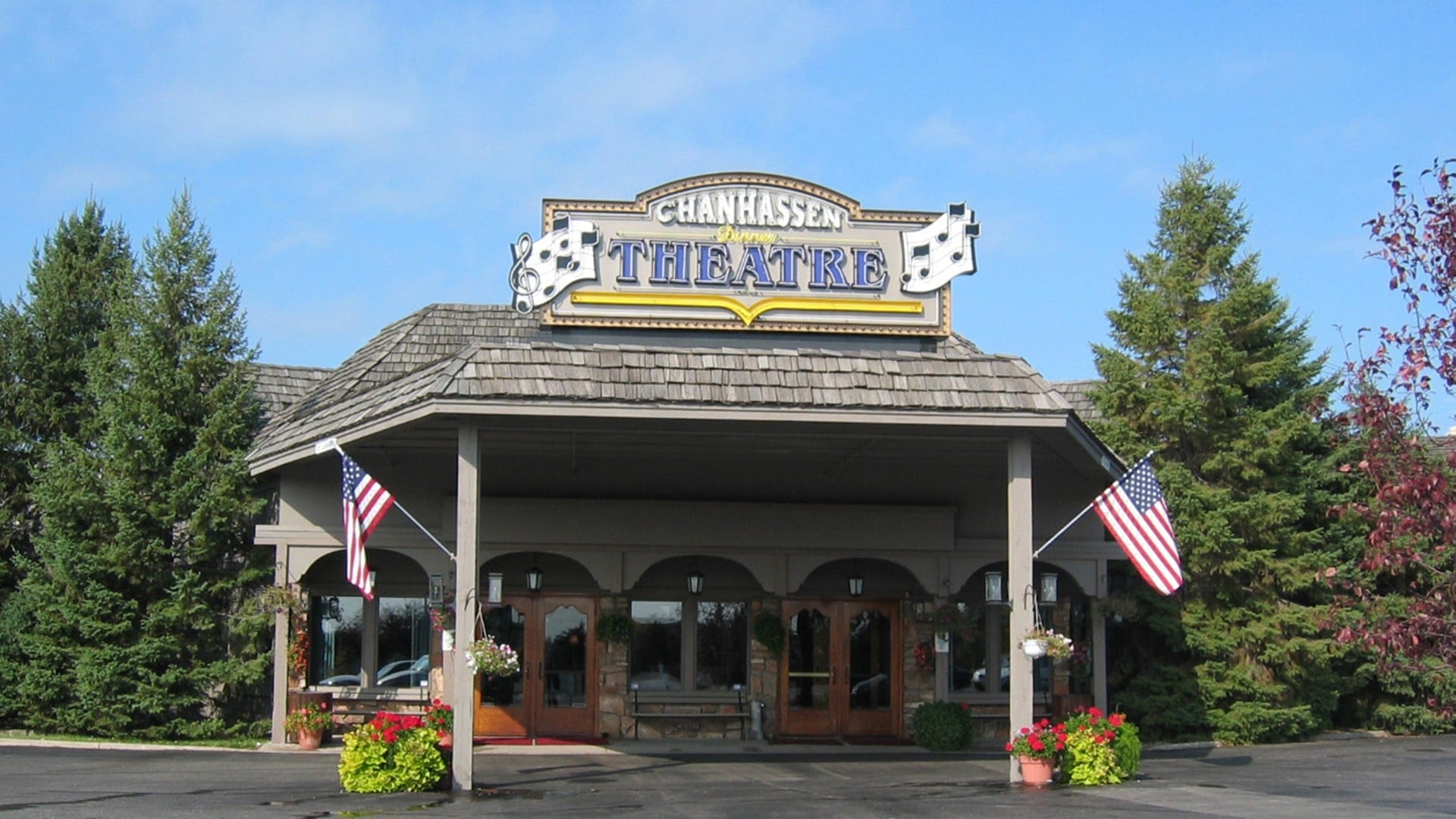 Exterior of Chanhassen Dinner Theatres at 501 W 78th Street in Chanhassen, Minnesota
