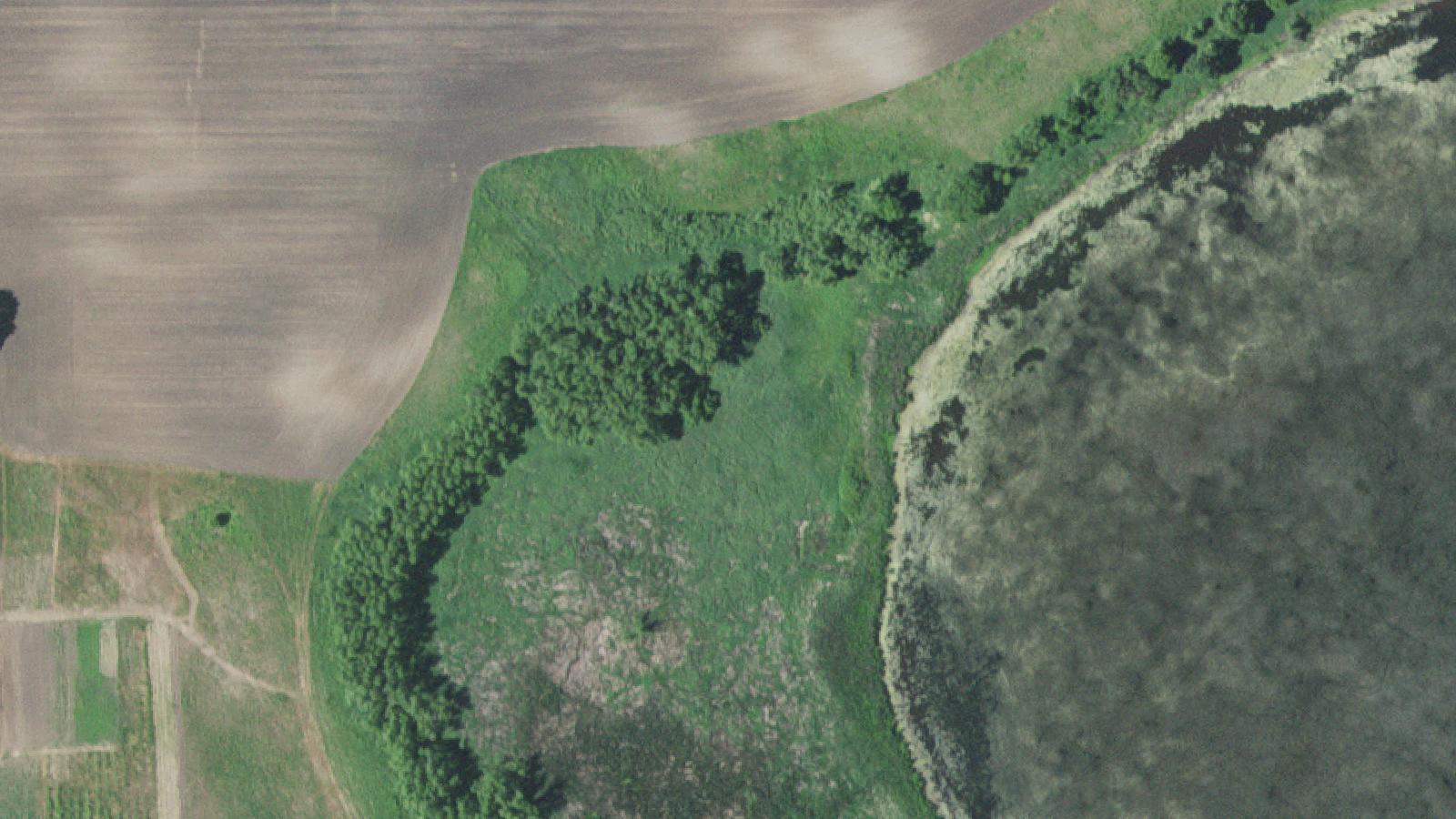 Aerial survey view of Death Spot of Little Crow