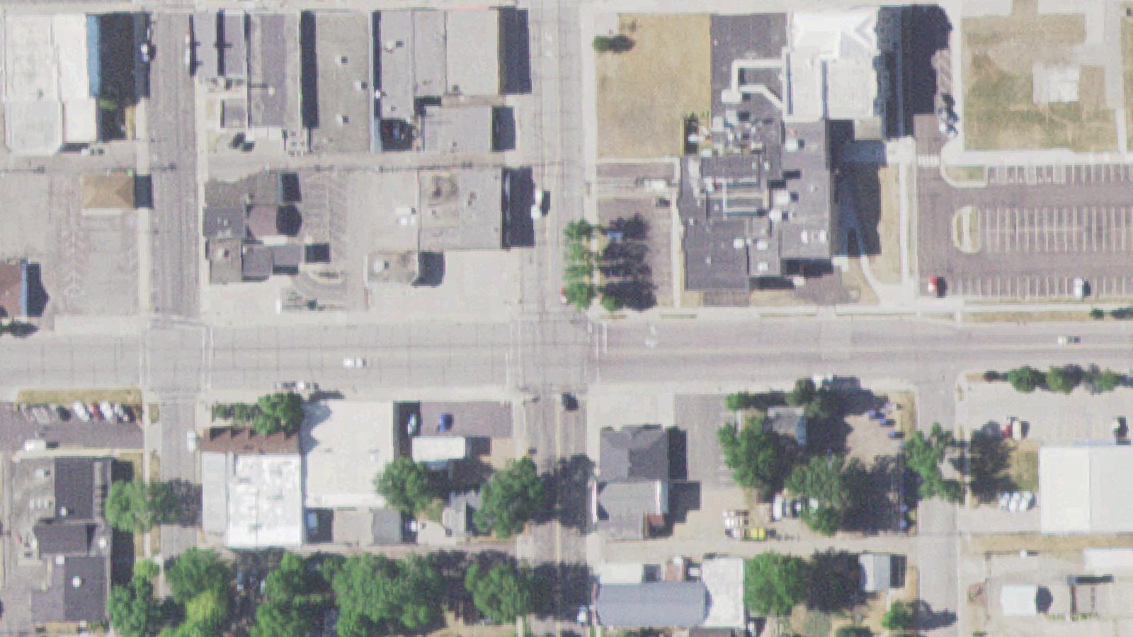 Aerial survey view of Ferguson's Cemetery