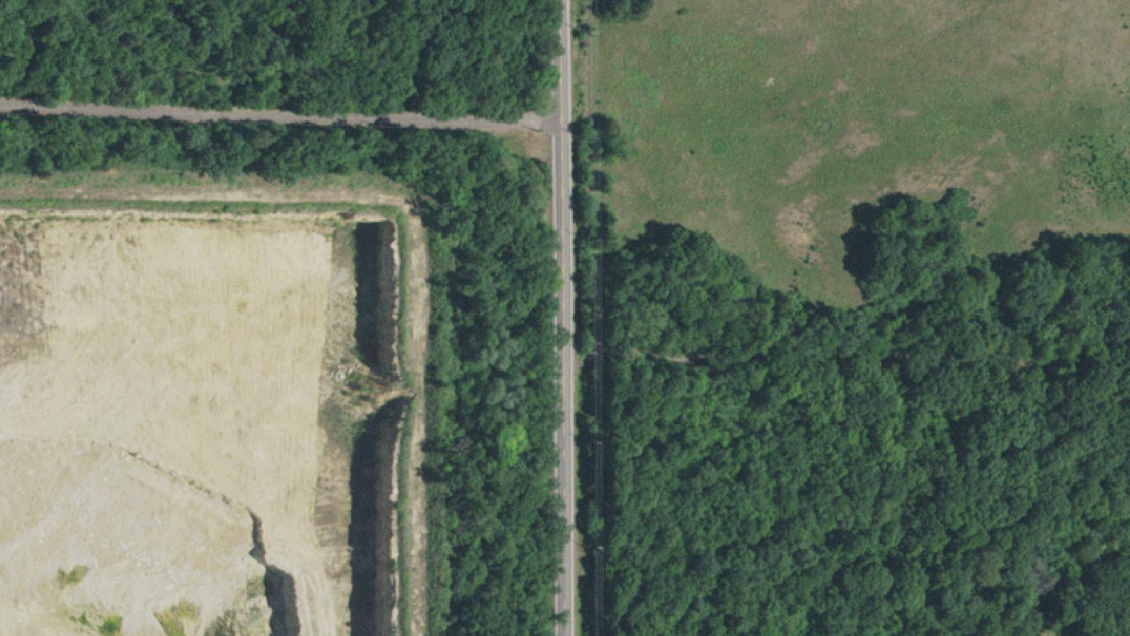 Aerial survey view of Grey Cloud Island