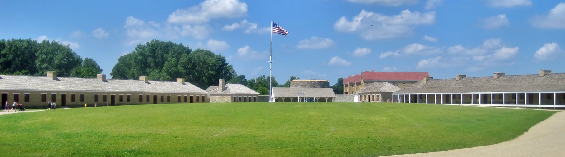 Limestone walls of Historic Fort Snelling at the confluence of the Minnesota and Mississippi rivers near Saint Paul, Minnesota