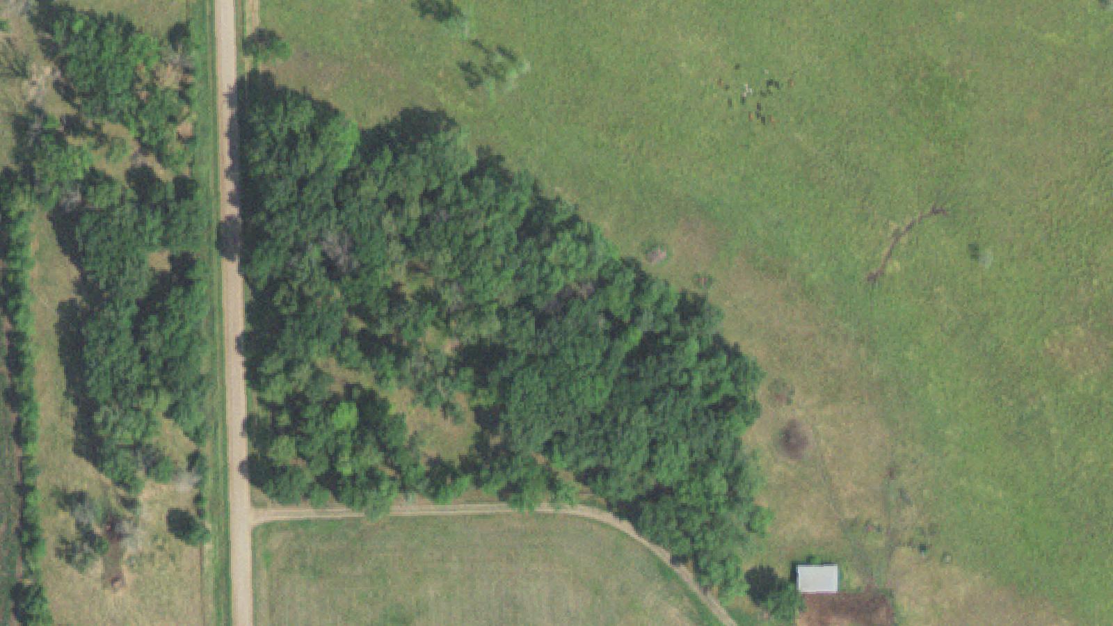 Aerial survey view of Darling Church Site and Darling Cemetery