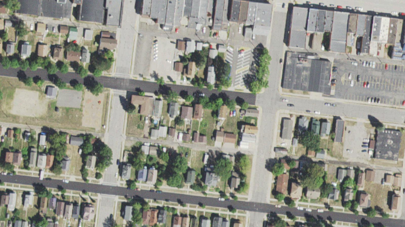 Aerial survey view of Minnesota Discovery Center / Glen Location Ghost Town
