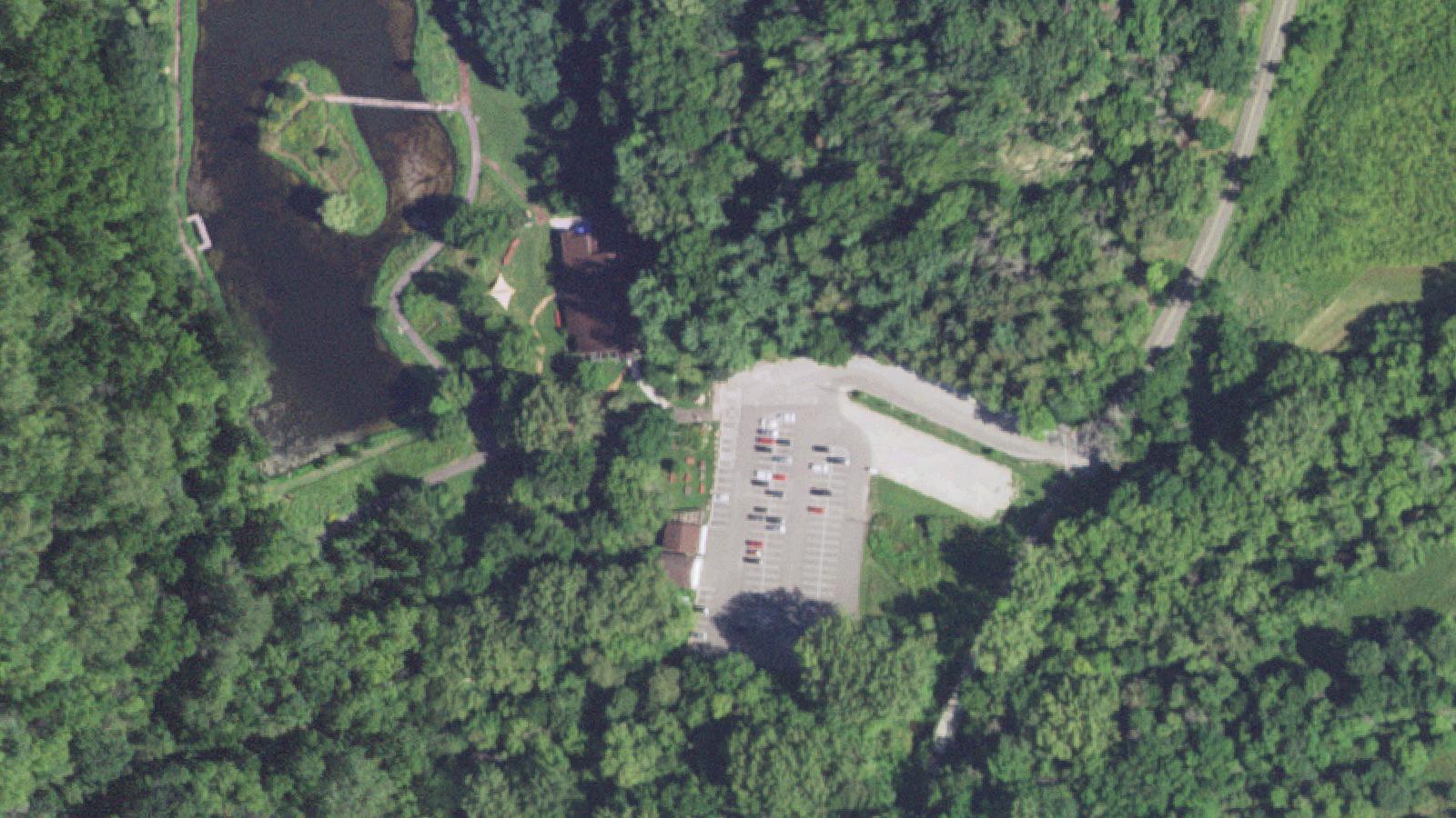 Aerial survey view of Quarry Hill Park & Nature Center