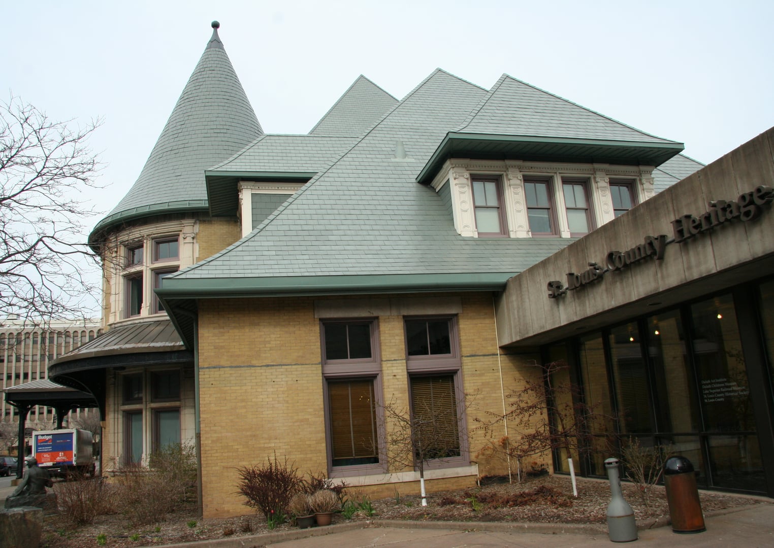 Exterior of the Duluth Union Depot, a Chateauesque train station at 506 W Michigan St in Duluth, Minnesota