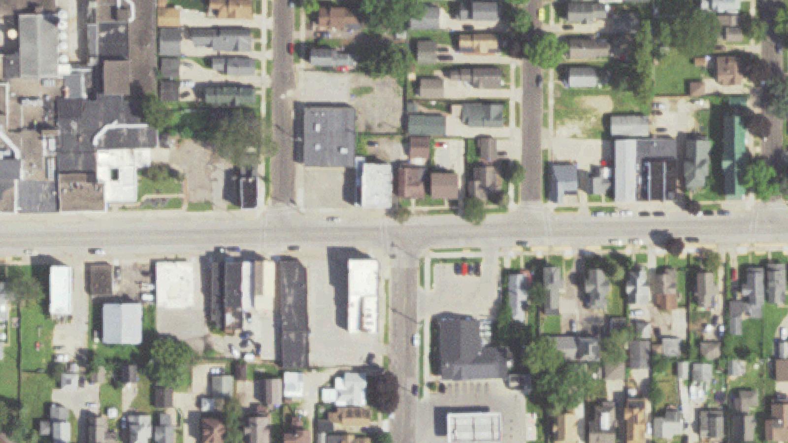 Aerial survey view of Woodlawn Cemetery
