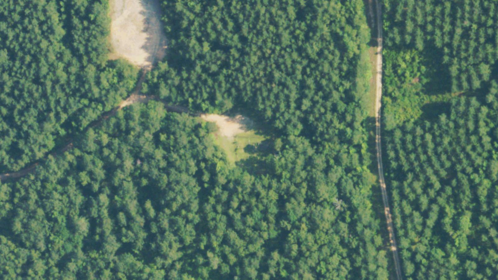 Aerial survey view of Myrtle Grove Cemetery