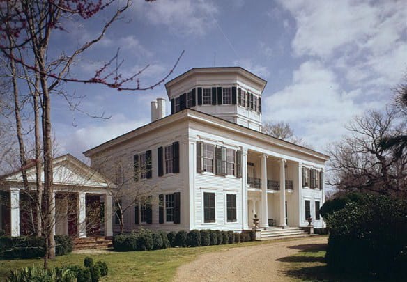 HABS photograph of Waverley Plantation antebellum mansion with octagonal cupola in West Point Mississippi