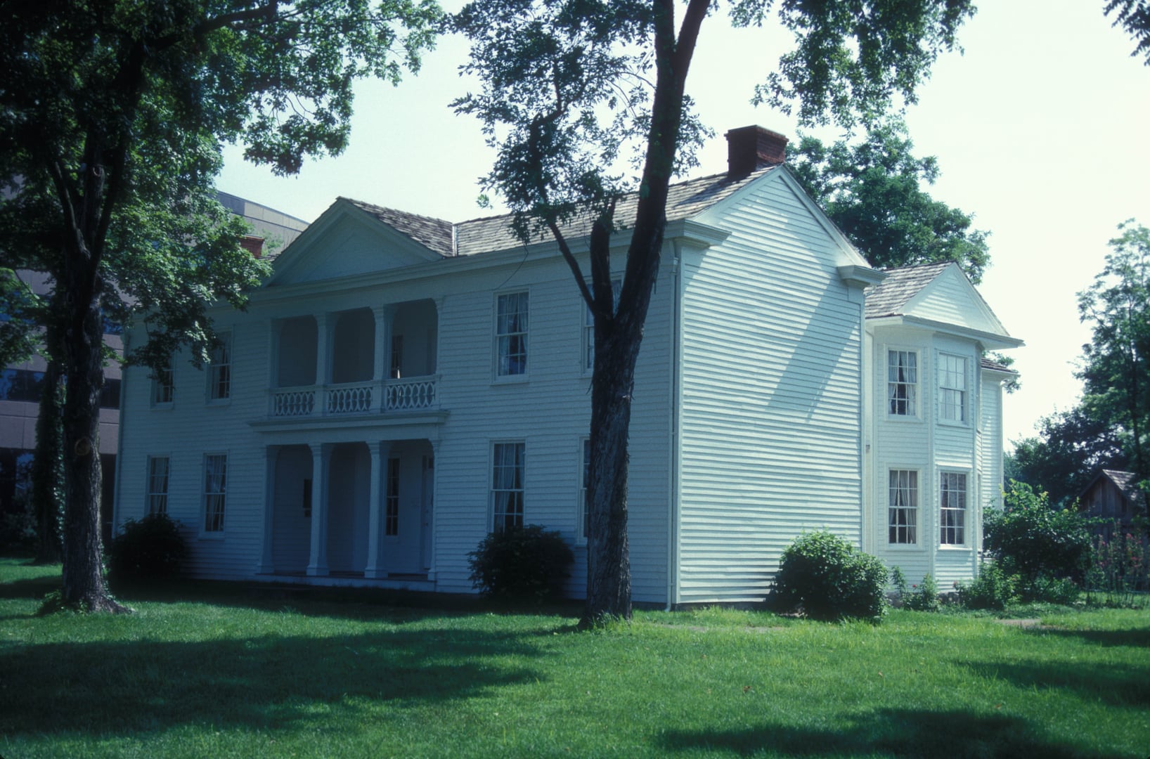 Exterior of the Alexander Majors House Museum, an 1856 antebellum mansion in Kansas City, Missouri