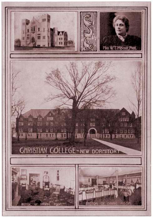 Historic photograph of Christian Female College (now Columbia College) in Columbia, Missouri