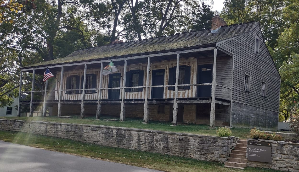 Green Tree Tavern at Ste. Genevieve National Historic Park. The building dates to the 1790s