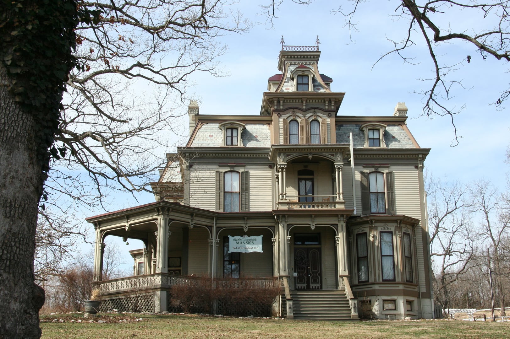 Garth Woodside Mansion, an 1871 Second Empire Victorian bed and breakfast outside Hannibal, Missouri