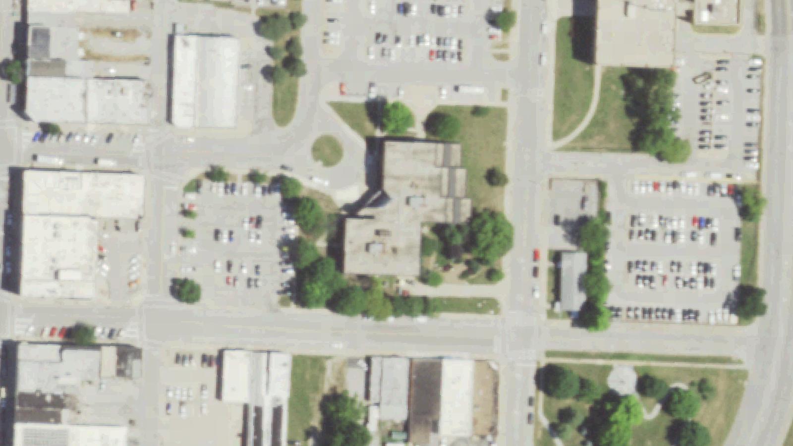 Aerial survey view of Hill Park Cemetery