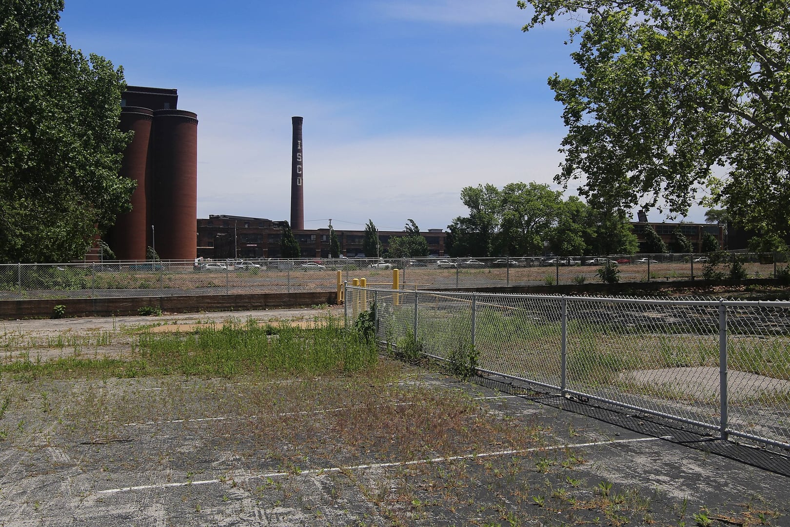 Exterior brick facade of the historic Lemp Brewery complex buildings in the Marine Villa neighborhood of St. Louis, Missouri
