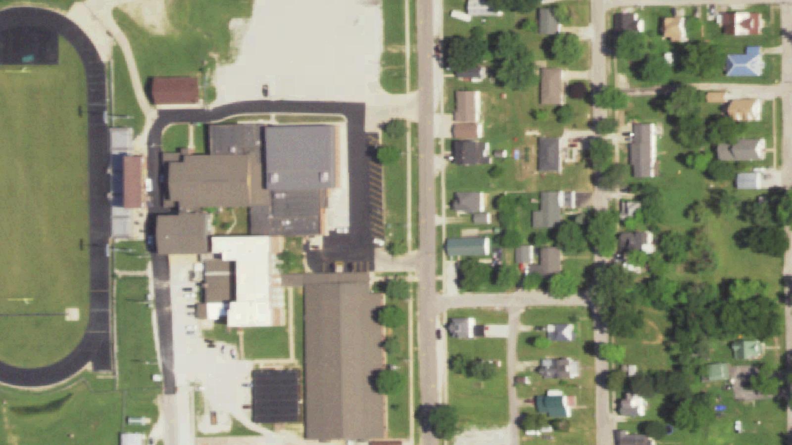 Aerial survey view of Milan C-2 School District