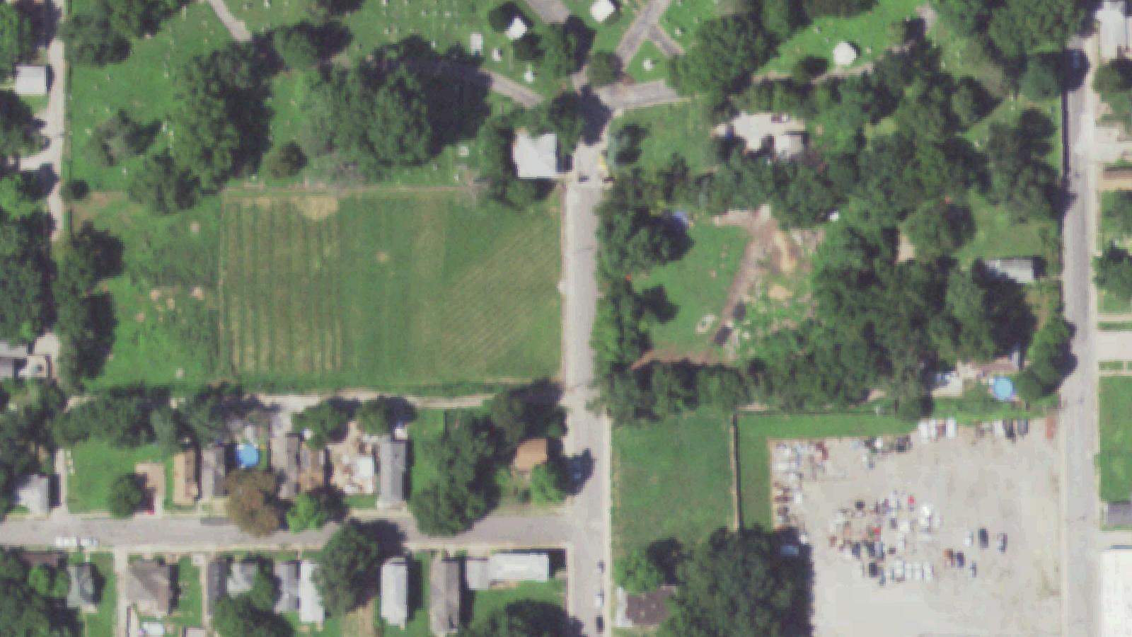 Aerial survey view of Mount Mora Cemetery