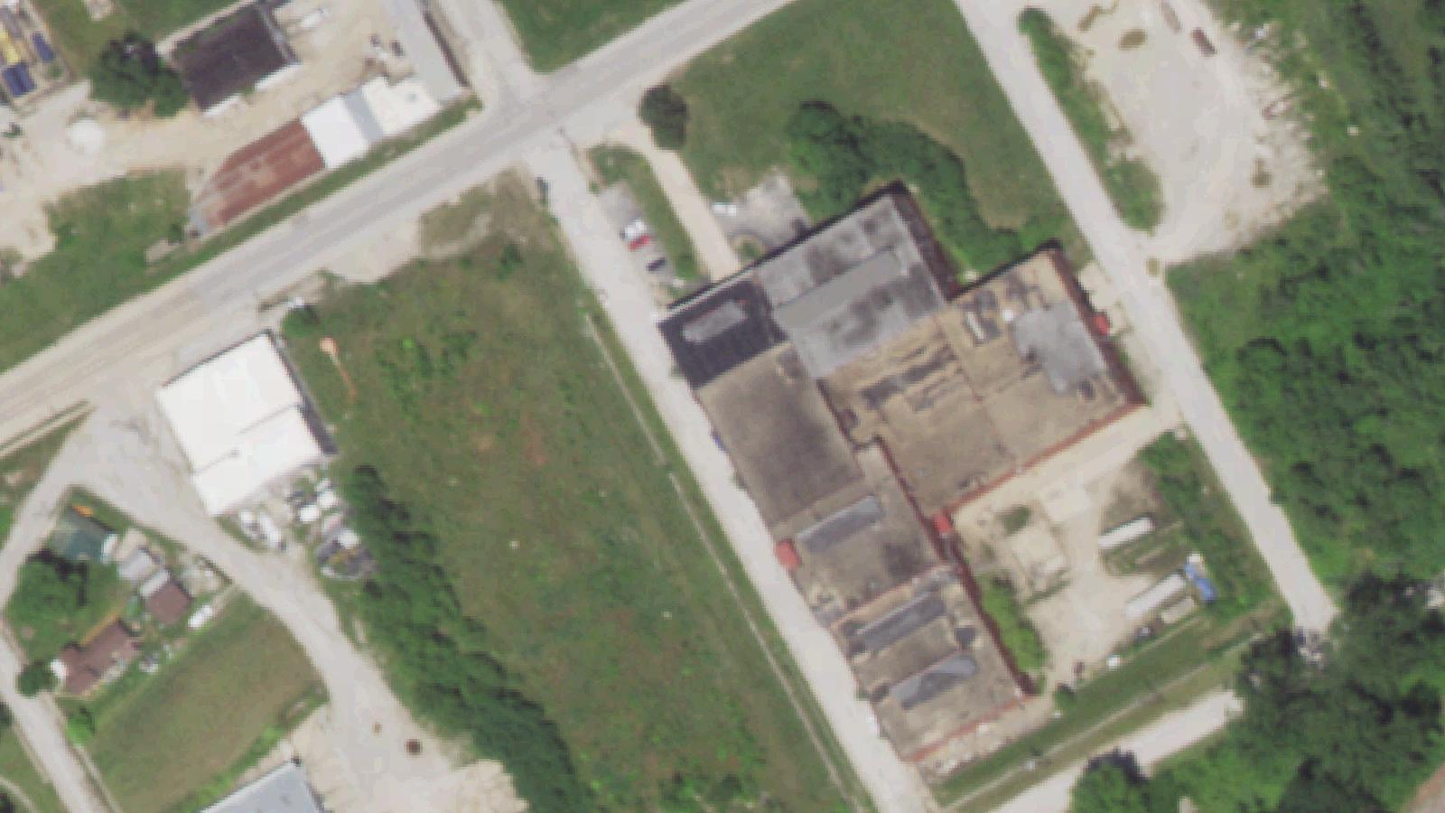 Aerial survey view of Old Baptist Cemetery