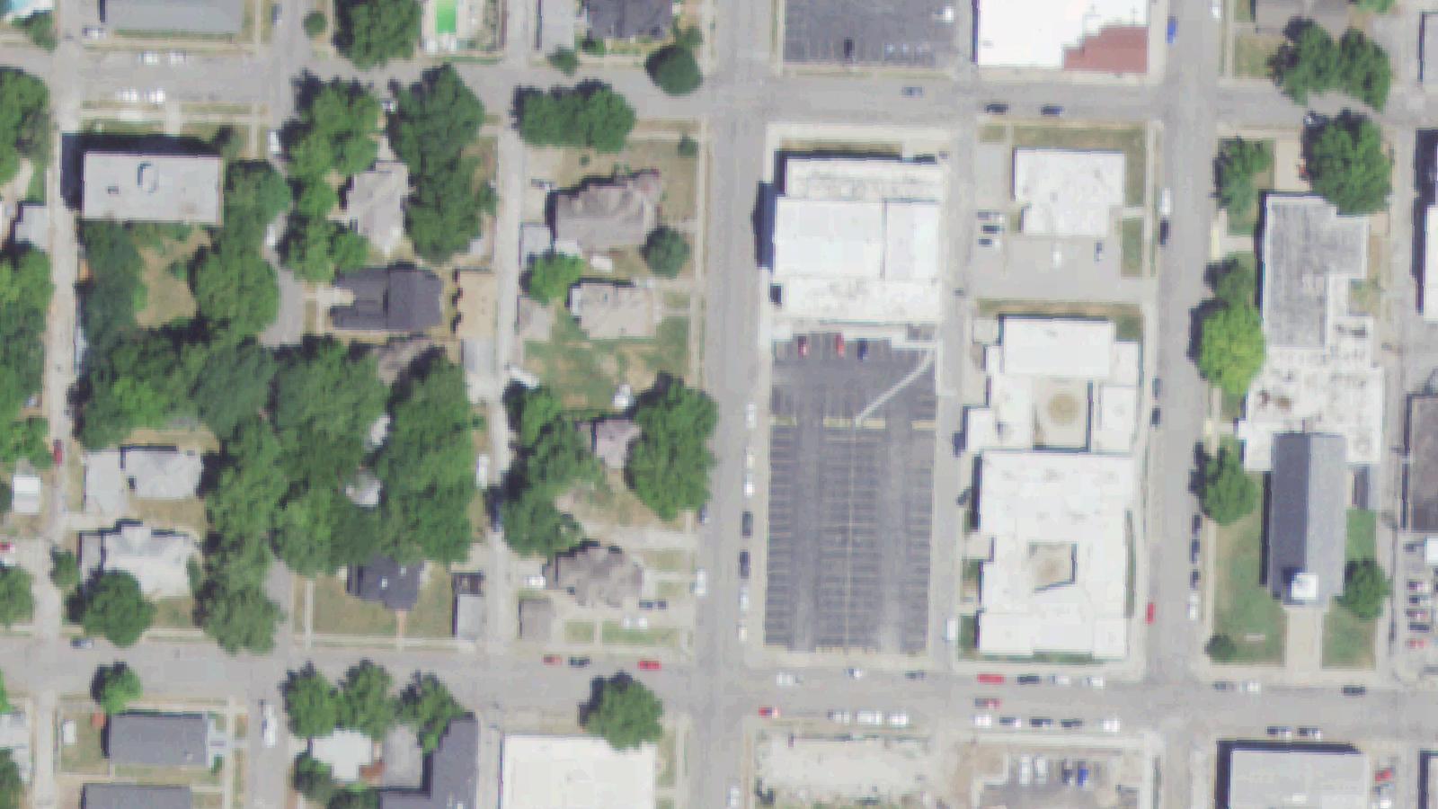 Aerial survey view of Peace Church Cemetery