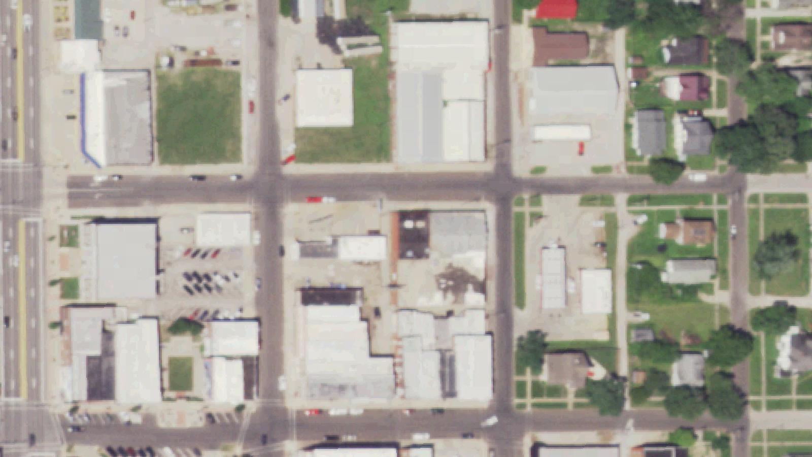 Aerial survey view of Slagle Cemetery