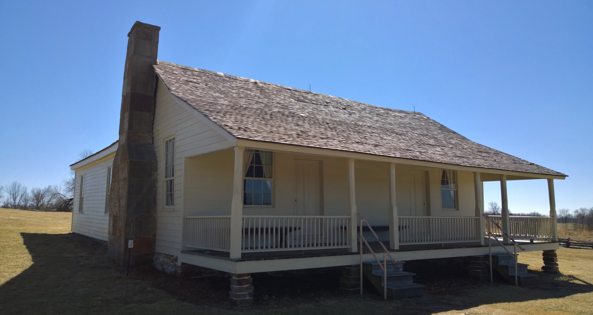 The historic Ray House at Wilson's Creek National Battlefield in southwest Missouri, used as a field hospital during the 1861 battle.