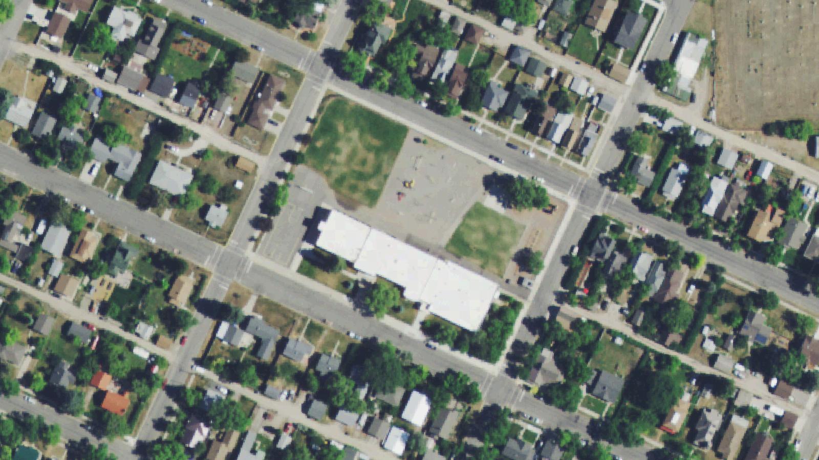 Aerial survey view of Broadwater Elementary School