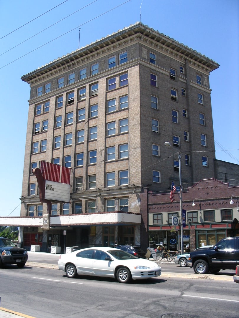 Exterior front of the Wilma Theatre in downtown Missoula, Montana