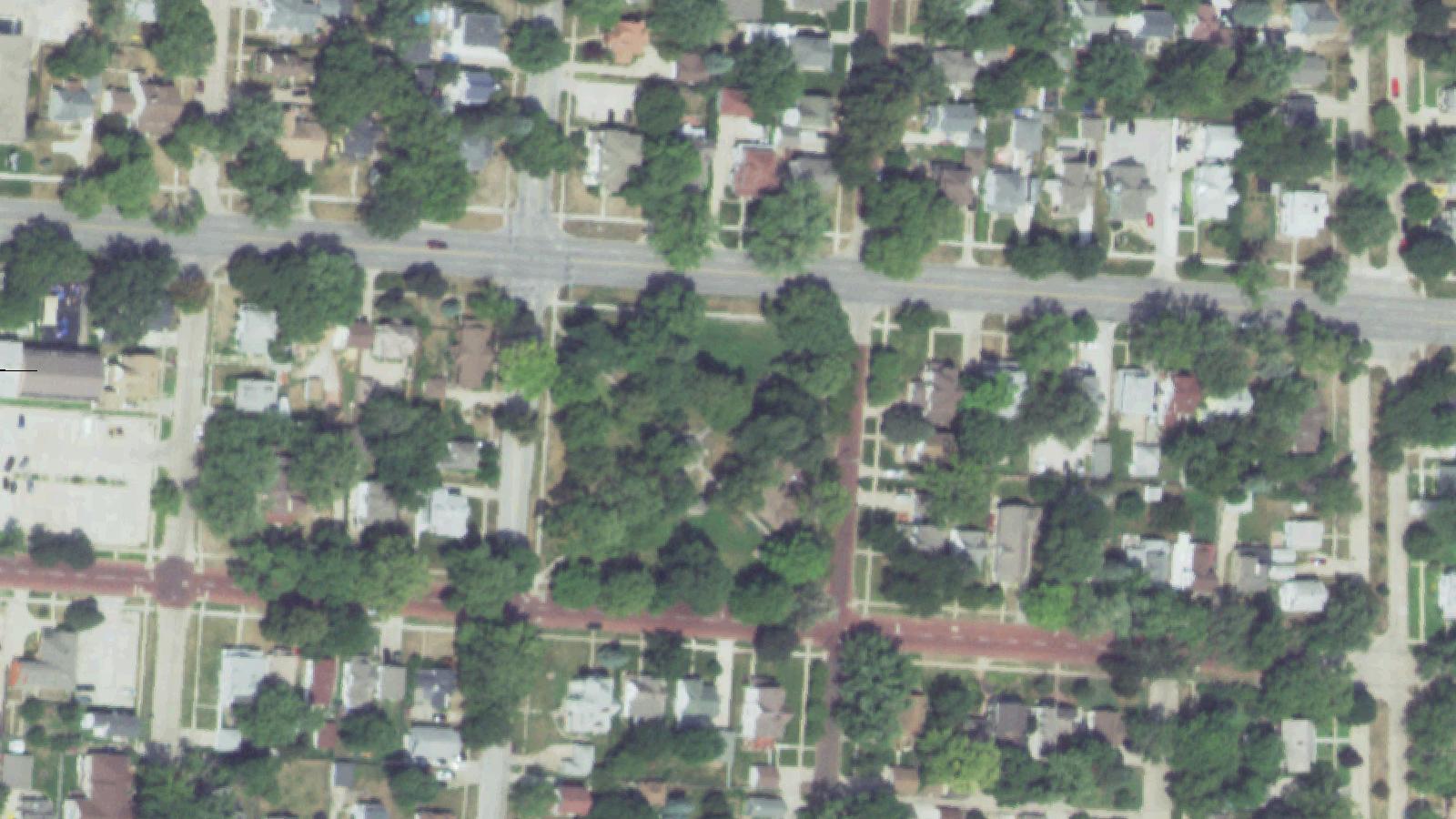 Aerial survey view of Barnard Park