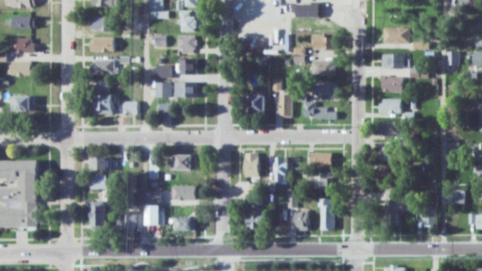 Aerial survey view of Ingleside Cemetery (Hastings Regional Center)