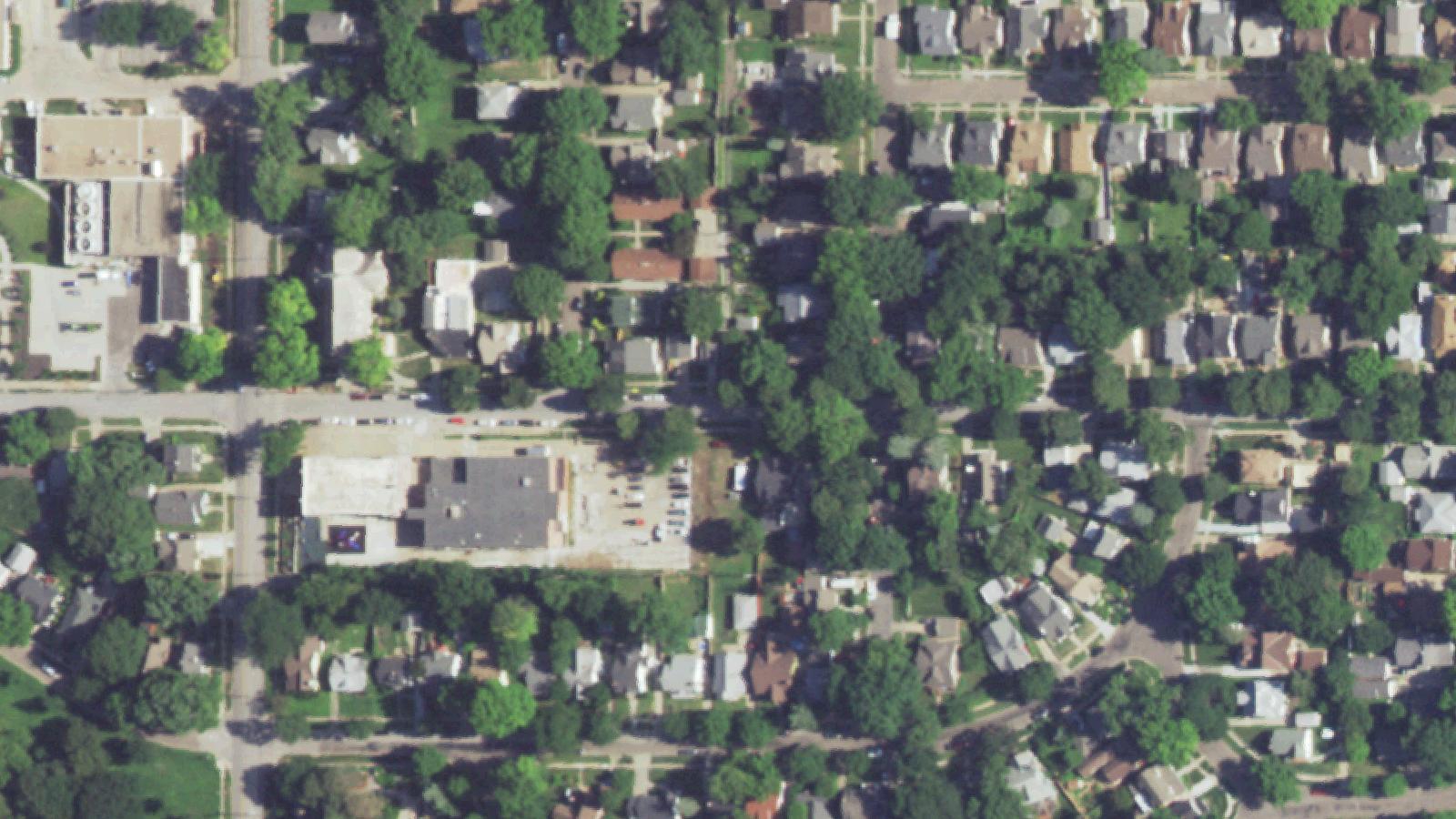 Aerial survey view of Rudge Memorial Park (Lake Street Lake)