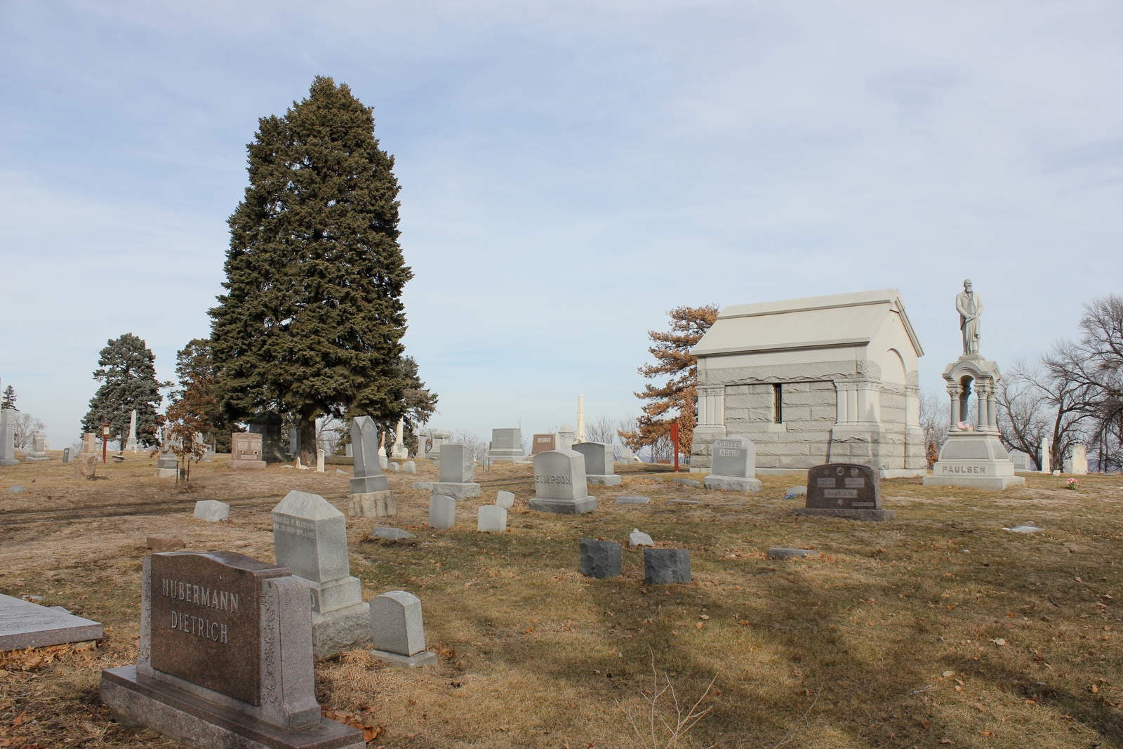 The historic Prospect Hill Cemetery, Omaha, Nebraska's oldest cemetery, established 1858 in north Omaha