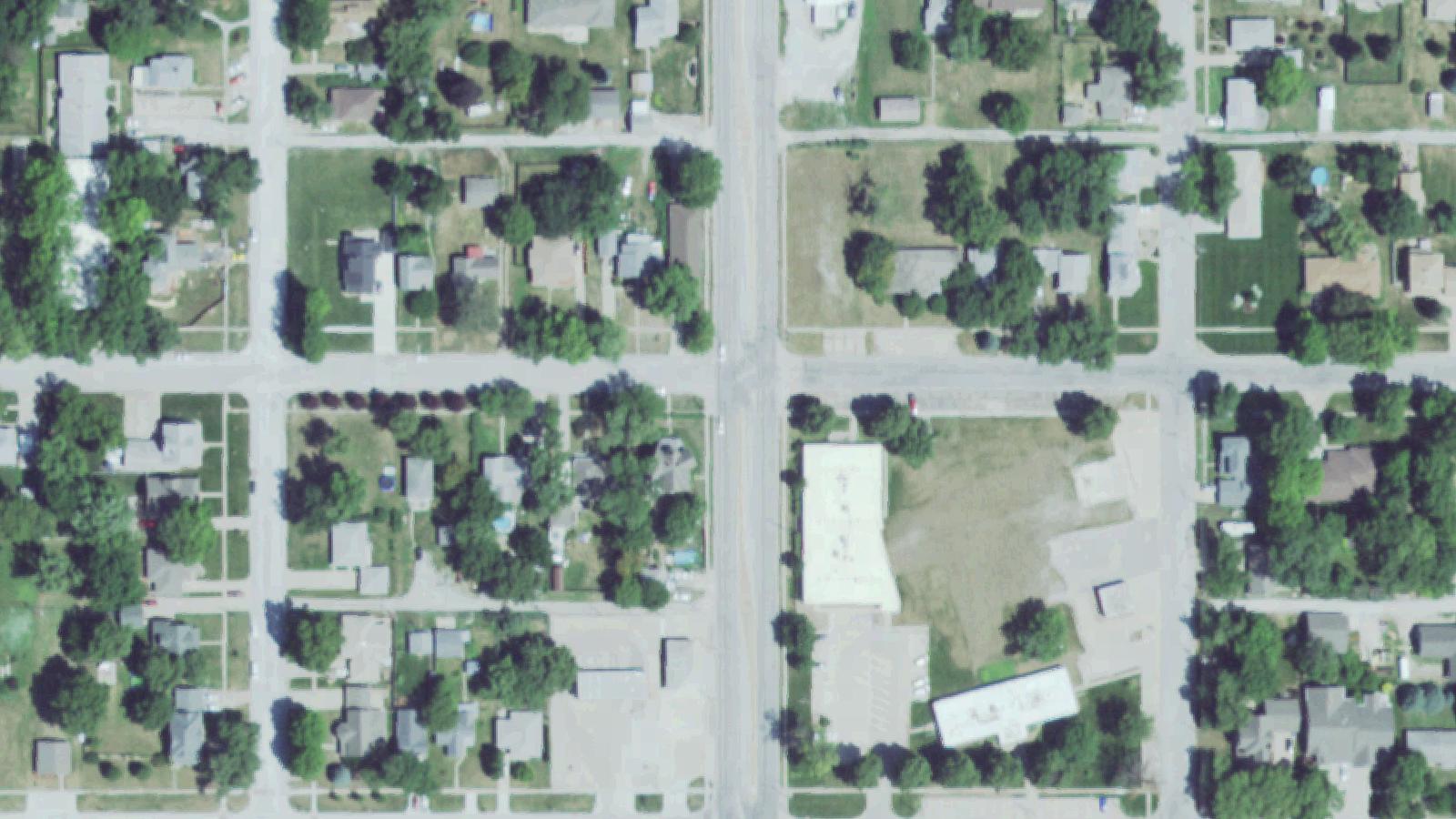 Aerial survey view of Smitty's Curve