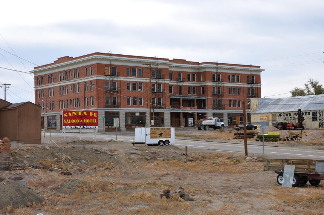 The Goldfield Hotel viewed across the vacant lot opposite, Goldfield, Nevada, 2009.