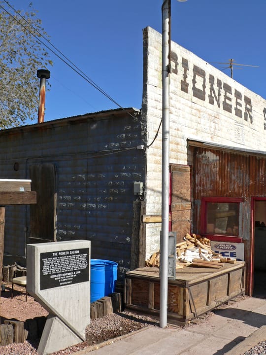 The 1913 Pioneer Saloon, Nevada's oldest working saloon, in the ghost town of Goodsprings