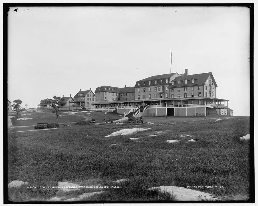 The Oceanic Hotel on Star Island in the Isles of Shoals, New Hampshire