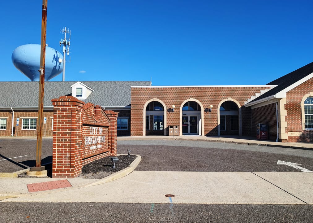 Photo of the Brigantine, New Jersey Municipal Complex. Photo taken from 15th Street looking east-northeast.