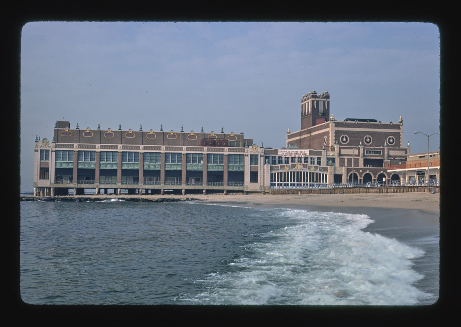 Asbury Park Convention Hall photographed in 1978 by John Margolies, showing the Art Deco facade on the boardwalk