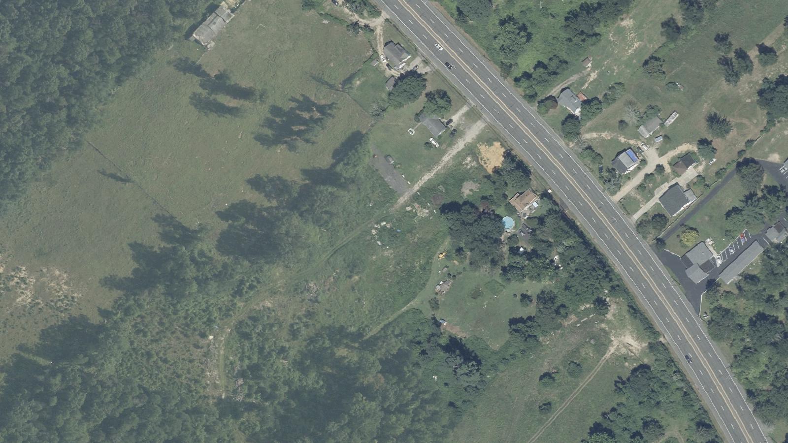 Aerial survey view of Blue Hole (Devil's Puddle)