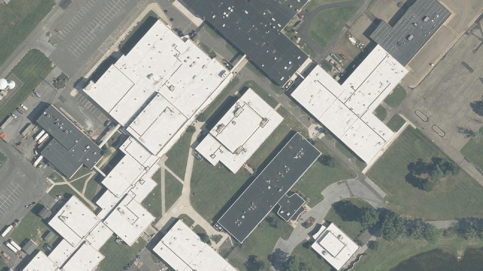 Aerial survey view of Camden County Vo-Tech High School