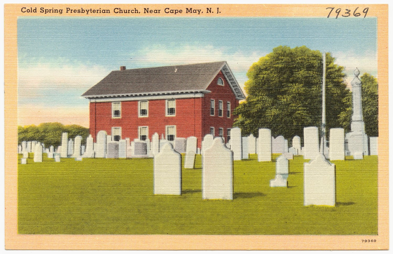 Cold Spring Presbyterian Church and its cemetery near Cape May, New Jersey, on Seashore Road